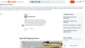 Reddit - Best Self-Tapping Screws