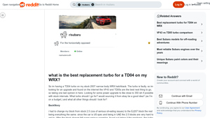 VF43 - Best Turbo Upgrade for 2007 WRX