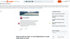 Reddit - 12V Fridge/Freezer Efficiency Insights