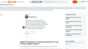 Reddit - Digital Flowmeter for Irrigation
