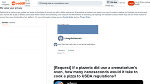 Reddit - Cooking Pizza with a Crematorium Oven