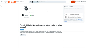Reddit - Unique Insights on Blade Shapes