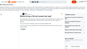Reddit - 30 Inch Human Hair Wig