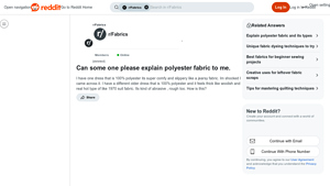 Reddit - Polyester Fabric Insights