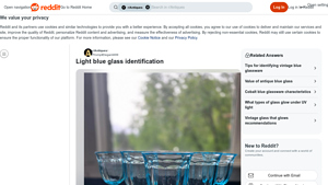 Reddit - Light Blue Glass from the 1970s-80s