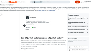 Reddit - 12V 18Ah Battery Replacement Guide