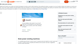 Reddit - Vending Machine Solar Power Solution