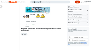 Reddit - Brushboarding Surf Simulator