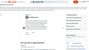 Reddit - Signal Jammer Insights