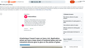 Reddit - Durable Glass Adhesive Solution