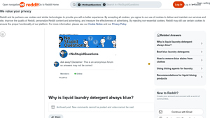 Reddit - Liquid Laundry Detergent Insights