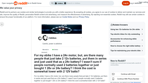 Reddit - 24V Motor and Battery Solutions