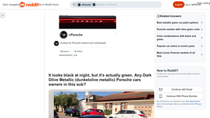 Porsche - Dark Olive Metallic Color