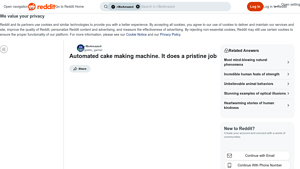 Reddit - Automated Cake Maker