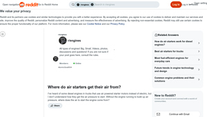 Reddit - Air Starters for Diesel Engines