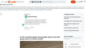 Reddit - Cosmetic-Grade Mica Powder for Epoxy Resin