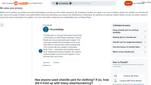 Chenille Yarn - Soft but Not Durable