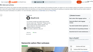 Samsonite - Carbon Fiber Suitcases