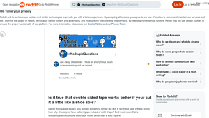 Reddit - Double Sided Tape Tips