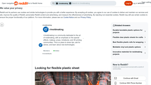 Reddit - Flexible Plastic Sheets