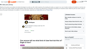 Reddit - Claw Foot Tub Design Identification