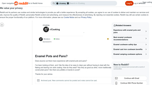 Reddit - Enamel Pots and Pans