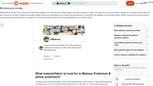 Reddit - Mattress Protector Preferences