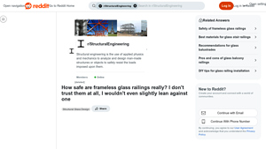 Reddit - Frameless Glass Railings Debate