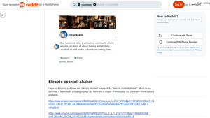 Reddit - Electric Cocktail Shaker