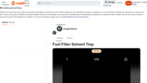Reddit - Fuel Filter Solvent Trap