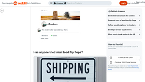 Reddit - Steel Towed Flip Flops