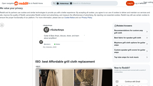 Grill Cloth Replacement - Affordable Options