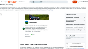 Toro - Kevlar vs OEM Drive Belts for Lawn Mowers