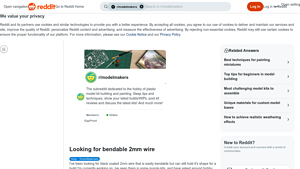 Reddit - Bendable 2mm Black Coated Wire