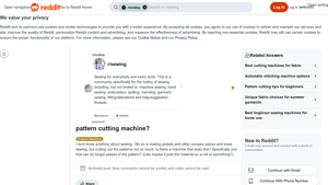 Reddit - Pattern Cutting Machines