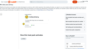 Reddit - Sodium Acetate Heat Pack