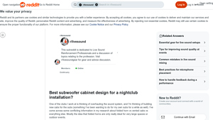 Reddit - Subwoofer Cabinet Design