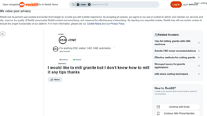 Reddit - Diamond Burr Tools for Granite Milling
