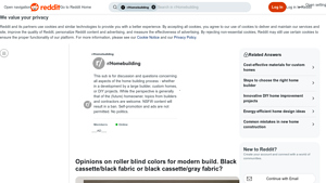 Roller Blinds - Black Cassette Options
