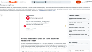 Reddit - Wind Chain for Storm Door