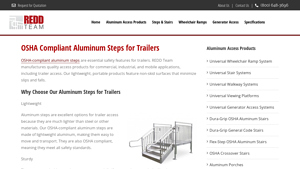 Redd Team - OSHA Compliant Aluminum Trailer Steps