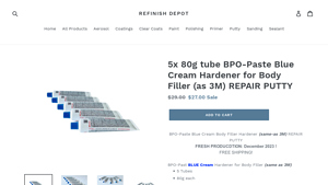 Refinish Depot - 5x 80g BPO-Paste Blue Cream Hardener