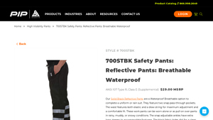 Reflective Apparel - 700STBK Safety Pants