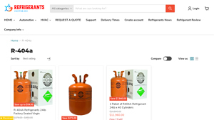Refrigerants Center - R-404A Refrigerant 24lb Factory Sealed