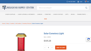 Solar Cemetery Light - Religious Supply
