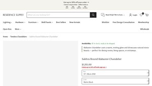 Residence Supply - Sakhra Round Alabaster Chandelier