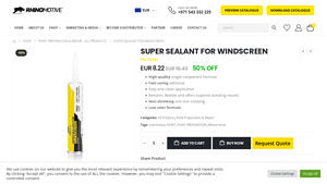 Rhinomotive - Super Sealant for Windscreen 310ml