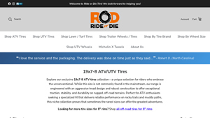 Ride Or Die Tire - 19x7-8 ATV/UTV Tires