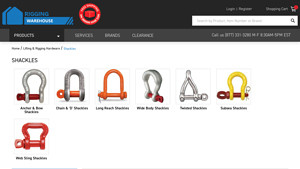 Rigging Warehouse - Shackles