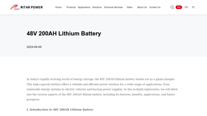 Ritar Power - 48V 200AH Lithium Battery